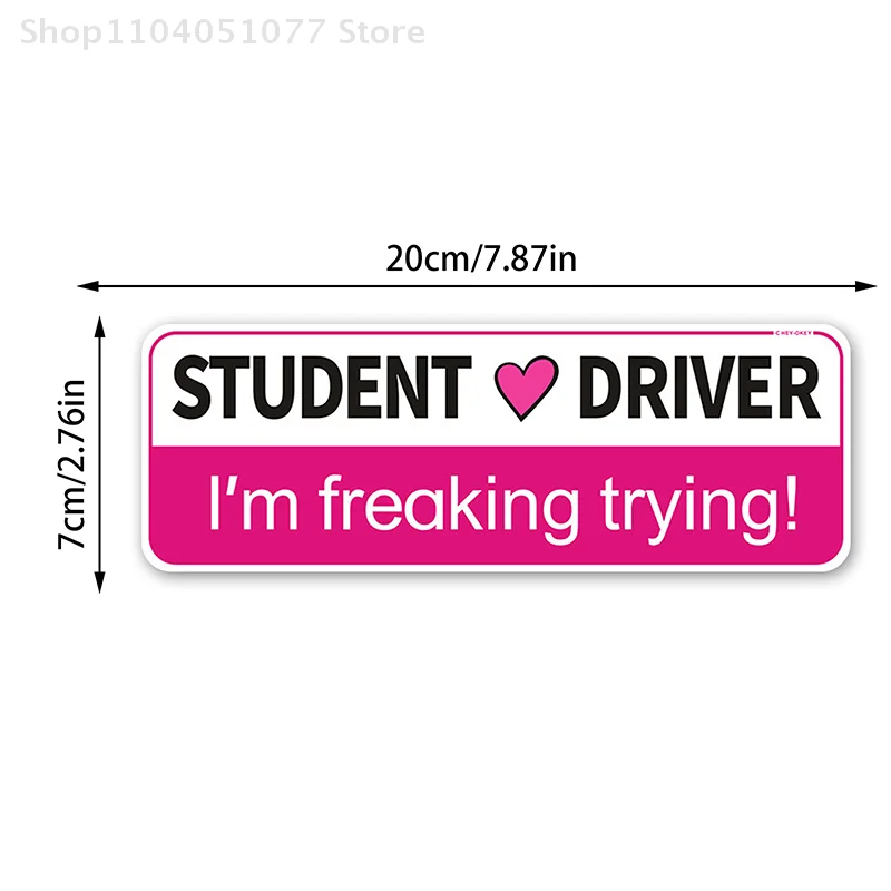 ملصق سائق الطالب المغناطيسي للسيارة يرجى التحلي بالصبر علامات سلامة الطالب Rookie Novice Driver الوفير ملصق مغناطيسي