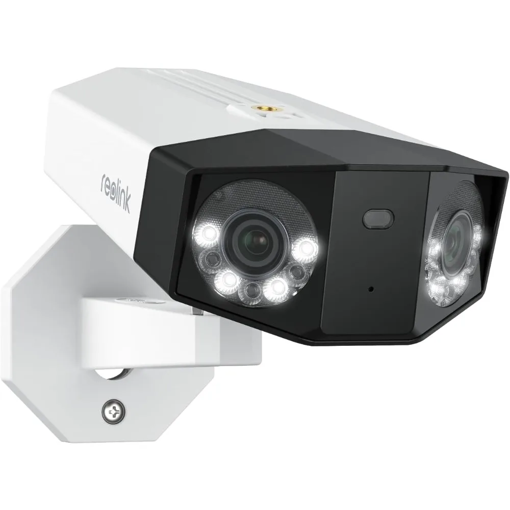 Duo 3 PoE 16MP UHD Câmera de segurança PoE de lente dupla com 180 °   Visão panorâmica, áudio bidirecional Motion Trac, suporta gravação 24 horas por semana