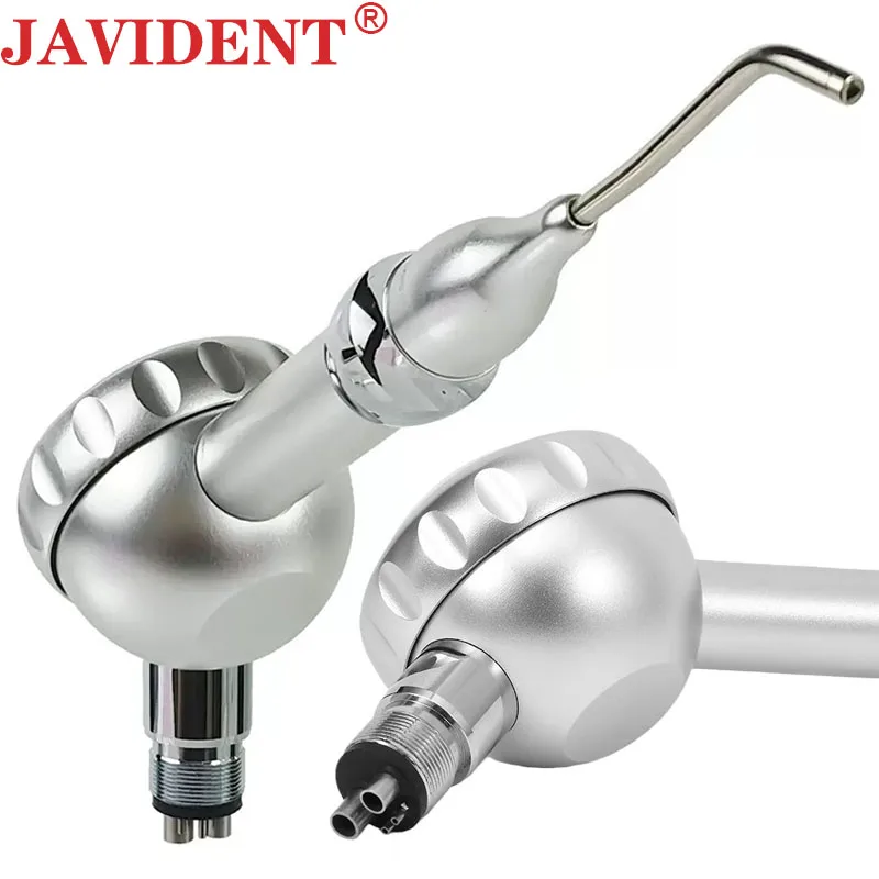 1Pca Dental Air Polisher with 2/4 Holes Metal Air Polishing Handpiece Airflow Teeth Whitening & Cleaning Oral Instrument Tool