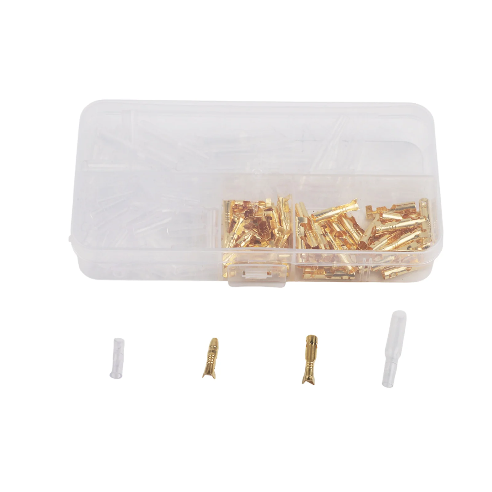 Car Wire Connector Kit 120PCS 3 5mm Diameter Copper Electrical Crimp Terminals with Transparent Insulation for Vehicle Wiring