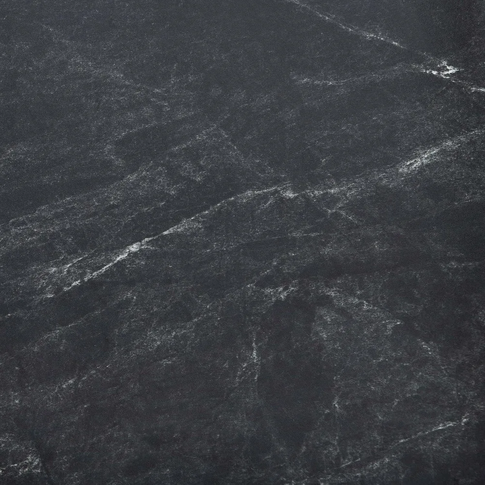 طاولة قهوة بيضاوية من منتصف القرن مع زجاج رمادي وقاعدة رخامية سوداء لغرفة المعيشة، 41 طويلة × 21 عريضة × 17 ارتفاعًا #6