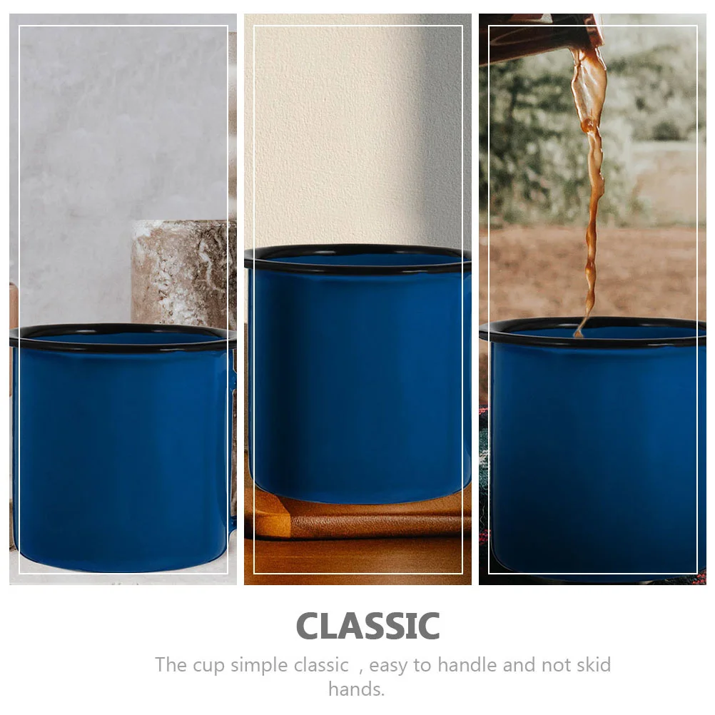

2 Pcs Vintage Glass Retro Coffee Beans Travel Mug Cup Stainless Steel Healthy Anti Slip Handle Milk Supply