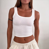 Spice Girl Summer Sleeveless Slim Sling T-shirt Navel Shirt Black And White Bottoming Vest Bra Underwear Cut Top Sling Vest