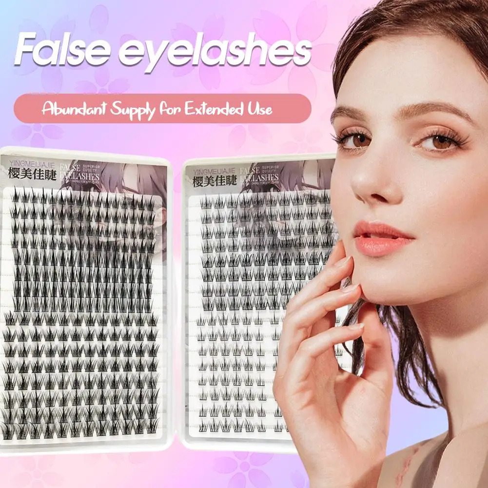 4 verschiedene Stile, gemischtes Wimpernbuch, großes Fassungsvermögen, flauschige, gewellte Verlängerungswimpern, Wimpern-Make-up, professionelle natürliche Wimpernbüschel D6G9