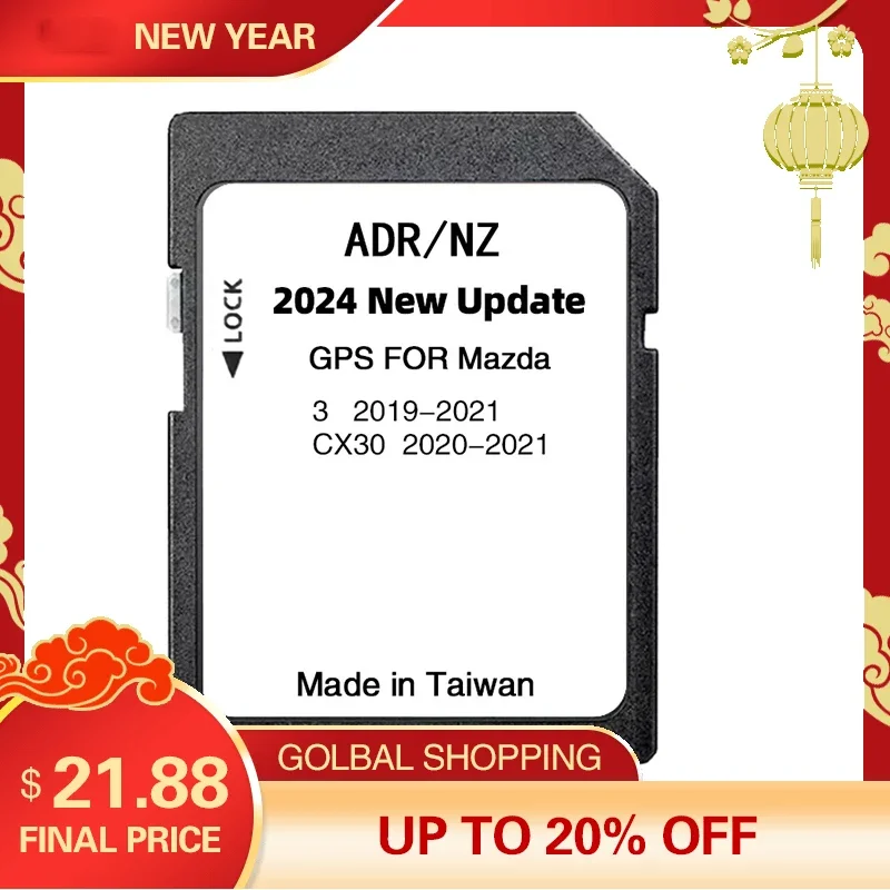 

2024 Version Australia New Zealand Maps SD Navigation Card for Mazda 3 CX30 Car Navigation Update Infotainment system GPS data