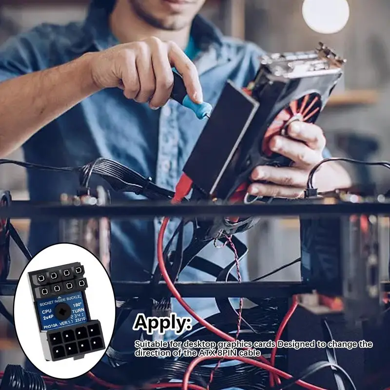 Grafikkarten adapter Lenk anschluss 8-polige Buchse auf 8-poligen Stecker Adapter Grafik Grafikkarten anschluss Verlängerung adapter