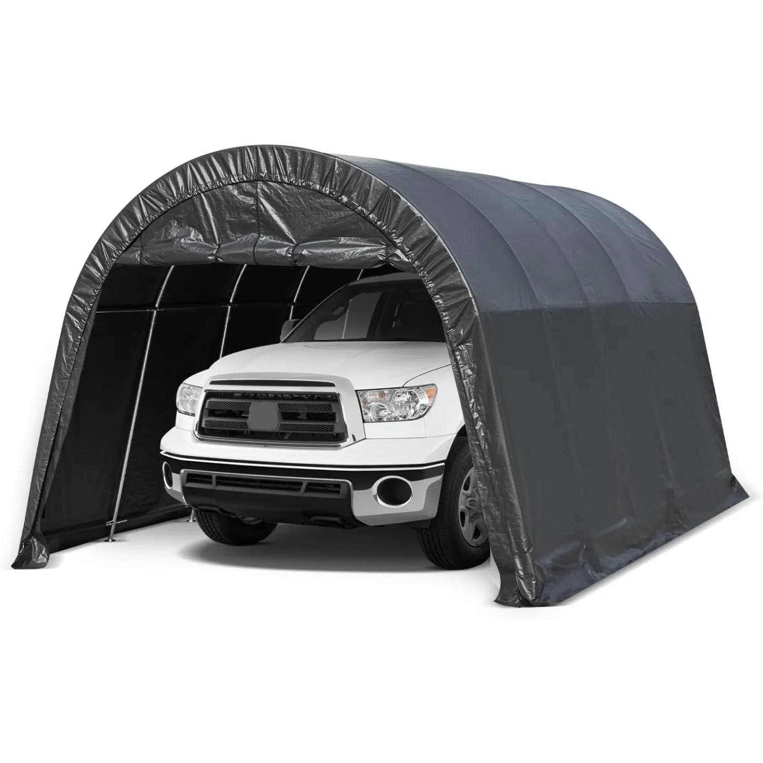 MELLCOM Carport 13 X 20 FT Heavy Duty Portable Garage All-Steel Metal Frame Round Roof Anti-Snow Car Canopy Storage Shelter