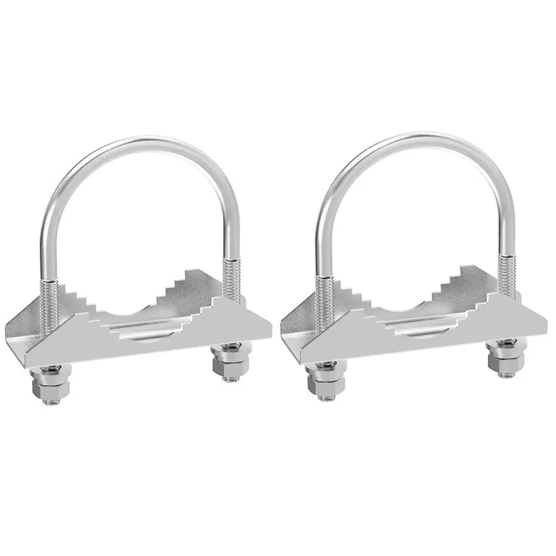 Stylish-10 PCS Antenna Mount Clamp U-Bolt Mounting Hardware Antenna Mast Clamp V Jaw Bracket Accessories For Outside Antenna