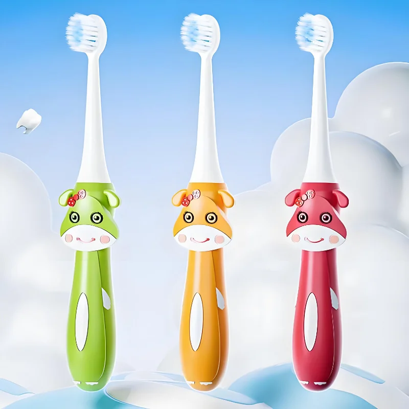 LEYUYO Small Head Children'sToothbrush Premium Soft Bristle Toothbrush For Kids Over 3 Years Old Tongue Scraper Tongue Brush