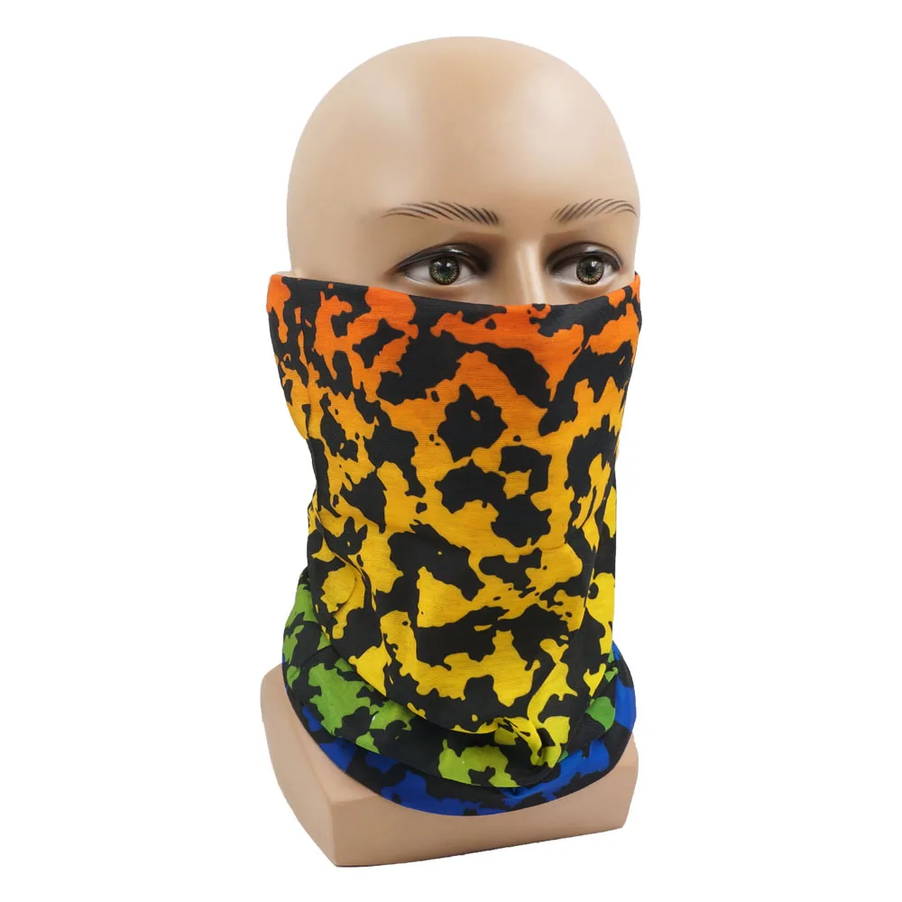 Printed Colorful Neckchief  Women Summer Outdoor Bandanas Sun Protective Cycling Scarf Dust-proof Face Shield Neck Cover Gaiter