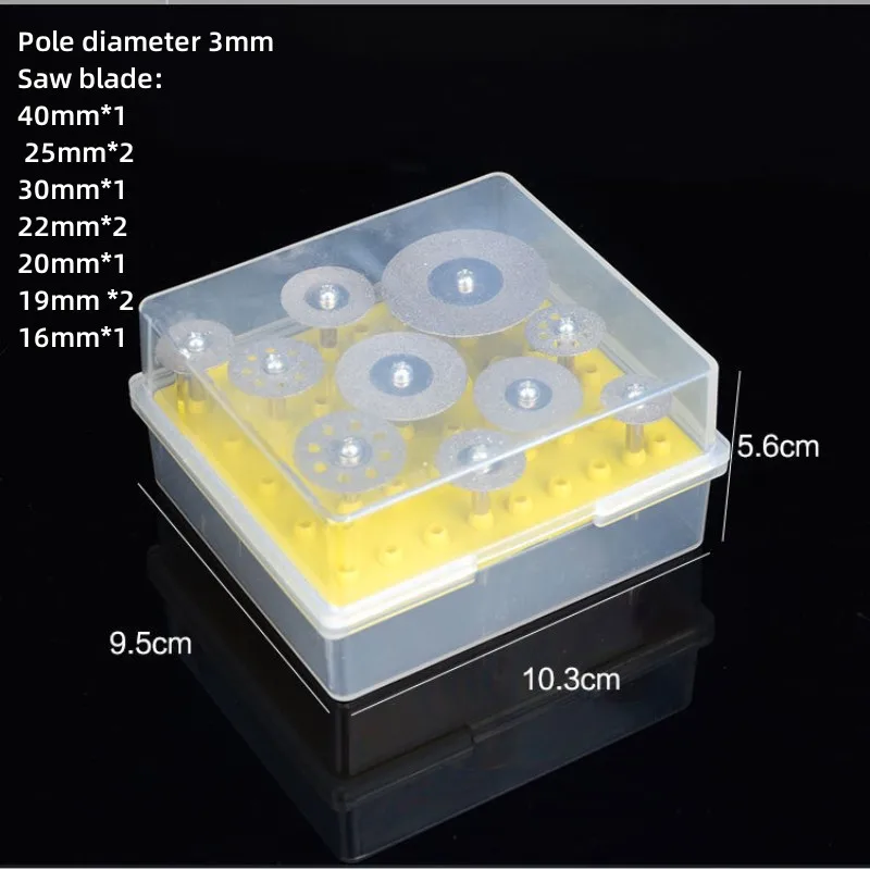 Allsome-Jeu de têtes de meulage diamantées, fraises à tige de 3.0mm pour Dremel, outils convertibles à distance, tête de meuleuse, 50 pièces