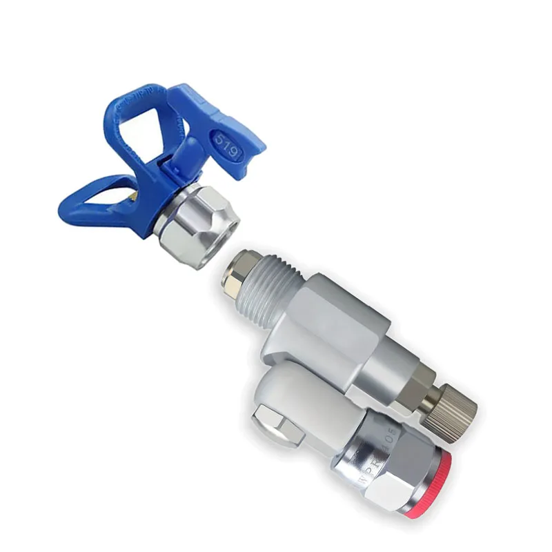 

1PC/set 287030 CleanShot Shut-off Valve Swivel Joint Thread Spray Gun Paint Sprayer Adapter Airless Paint 7/8-Inch 180 Degree Ro