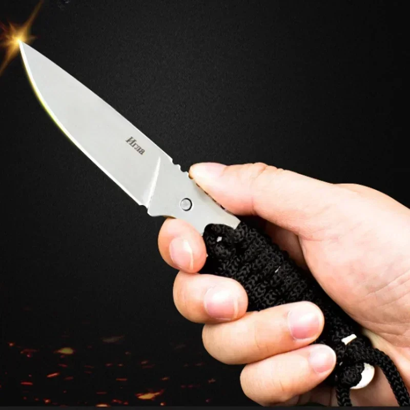 2024 Outdoor high-hardness  tactical knife, EDC portable fixed blade, camping multi-purpose survival knife jungle pocket knife