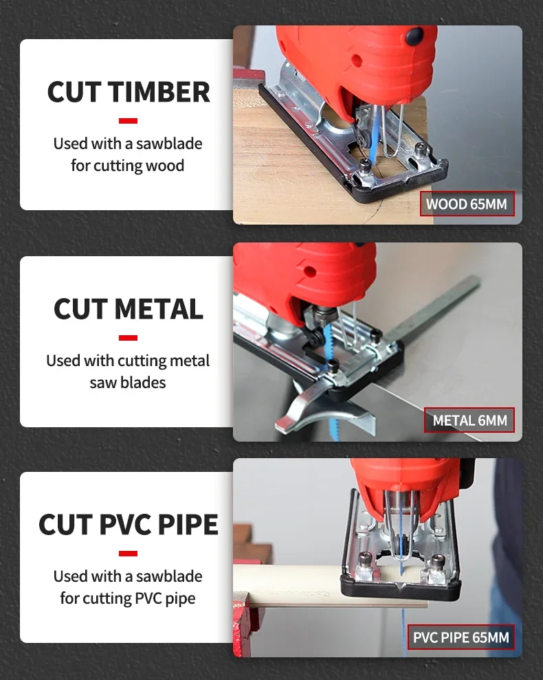 KAFUWELL PA4509H Cordless Jig Saw Kit 20v Lithium Ion Cordless Orbital T-shaped 3000 Spm Jigsaw