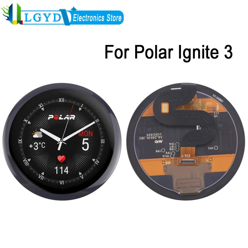 128-inch-amoled-lcd-screen-for-polar-ignite-3-watch-lcd-display-touch-screen-digitizer-repair-replacement-spare-part