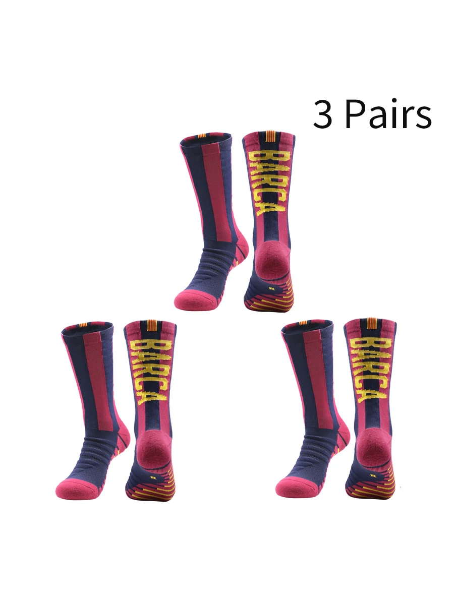 

3 Pair of Elite Basketball Socks Men's Professional Training Sports Socks Thickened Towel Bottom Socks