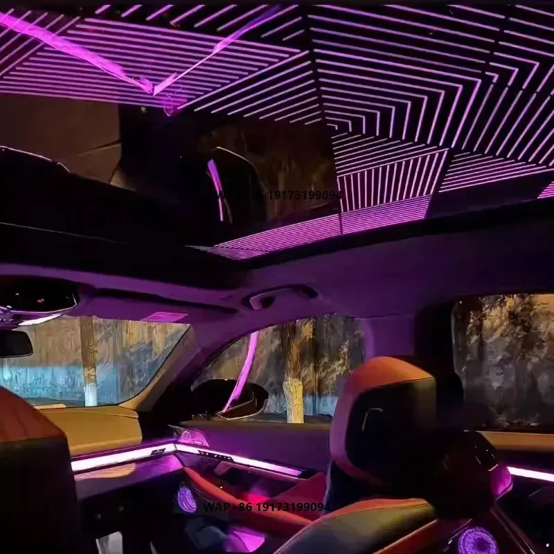 

For B-MW 5 Series G30 Interior Kits Panoramic Sunroof Starry Sky Film Roof Window Atmosphere Lights Starry Sky Ceiling Ambient