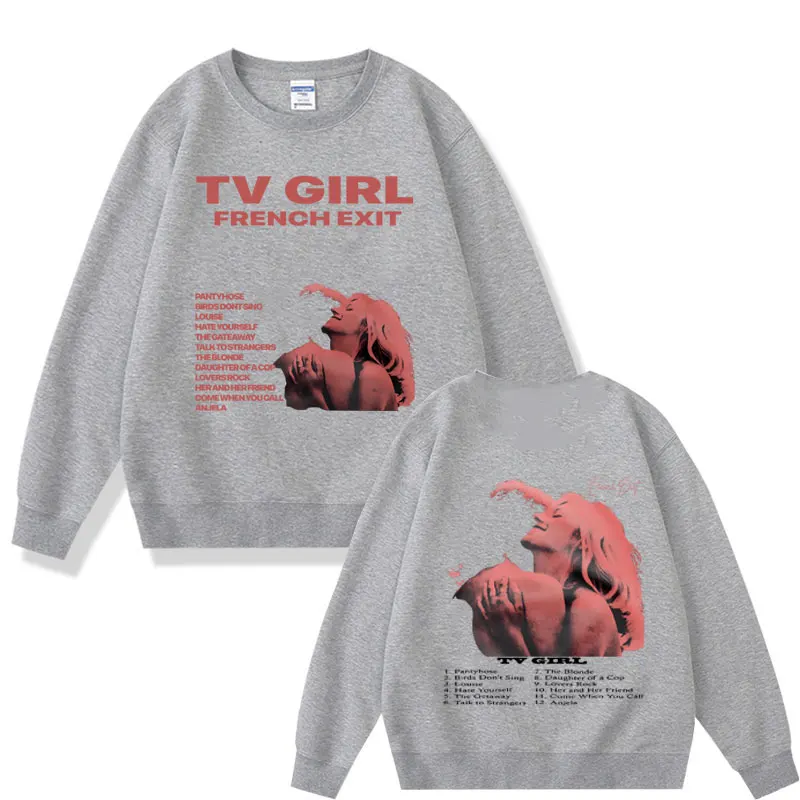 Cults TV Girl French Exit  Graphic Sportswear Unisex Oversized Hip Hop Fashion Sweatshirt Men Women Harajuku Crewneck Pullover