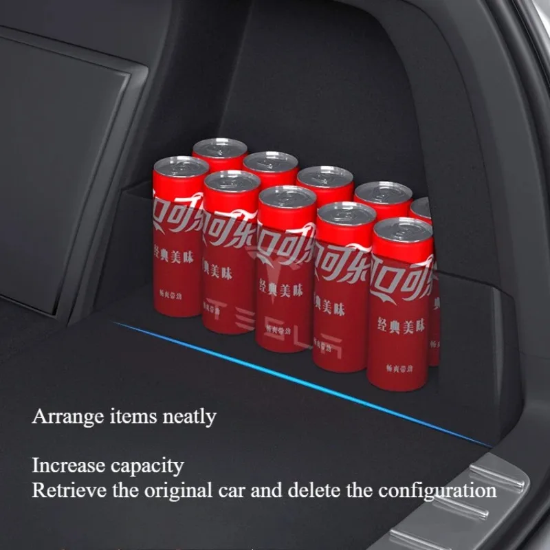 For Tesla Model 3 Model Y Juniper 2019-2026 UP Trunk Storage Baffle Organized Box Partition Side Storage Modified Accessories