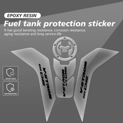 Fit For SUZUKI V STROM 800 DE V-STROM 800DE 2023 3D Epoxy Resin Motorcycle Tank Pad Protector Transparent Fish Bone Decal
