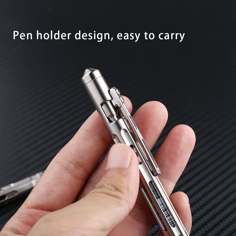 Titanium Tactical Pencil Gel Ink Pen Multi Function Self Defense Business Writing Pen Outdoor EDC Tool Collection Pen Gift