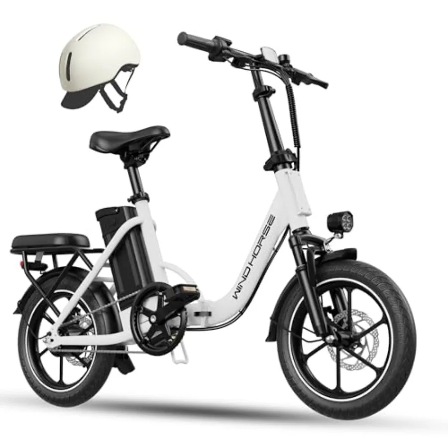 

16 Folding Electric Bike for Adults: Aluminum Frame Matte Black 630W Peak Motor with 20MPH Speed and 1935 Miles Pedal Assist Ra