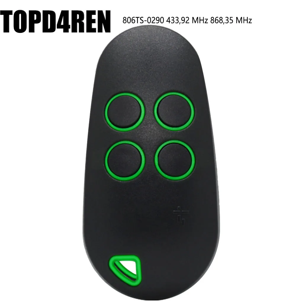 TOPD4REN 806TS-0290 Controller apriporta garage Trasmettitore manuale a 4 canali Porta telecomando garage 433,92-868,35 MHz