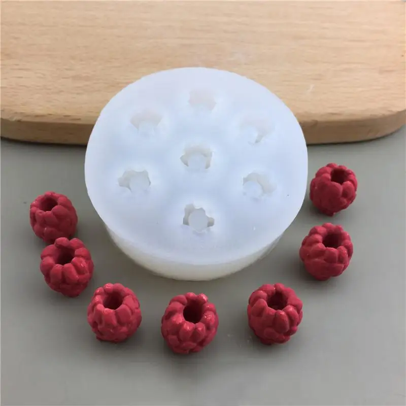 3D Blueberry Raspberry Candle Mold Simulation Fruit Fondant Silicone Mould DIY Chocolate Cookie Baking Mold Cake Decorating Tool