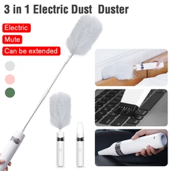 Plumeau de nettoyage électrique automatique, brosse à poussière rétractable, dépoussiéreur d'ordinateur, dépoussiéreur de voiture, ménage, brosse de livres