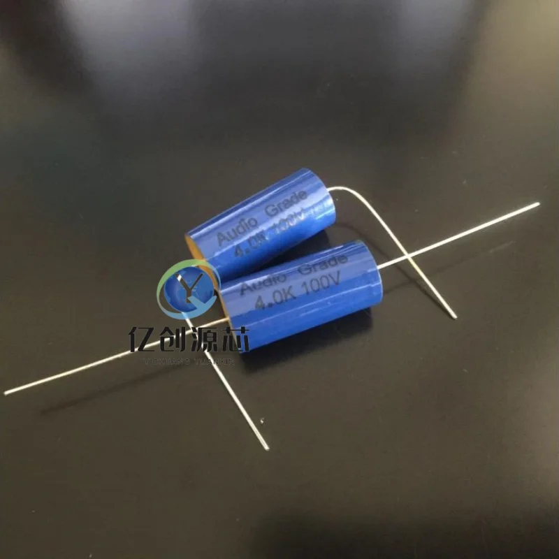 Brand-new American 4.0UF100V DC high-end audio stepless capacitor 15*30MM