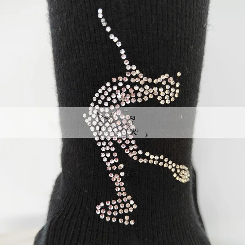 ความอบอุ่นLeggingsสเก็ตGuard Sos Furryการฝึกอบรมสเก็ตน้ําแข็งLeggings UniversalขนาดGlitter Designสําหรับเด็กและผู้ใหญ่
