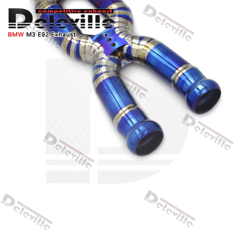 ODM Exhaust Mid Double XPipe For BMW M3 E90/E92/E93 4.0L 2007-2013 Equal Length Mid Pipe Titanium Catback Exhaust Muffler view 5