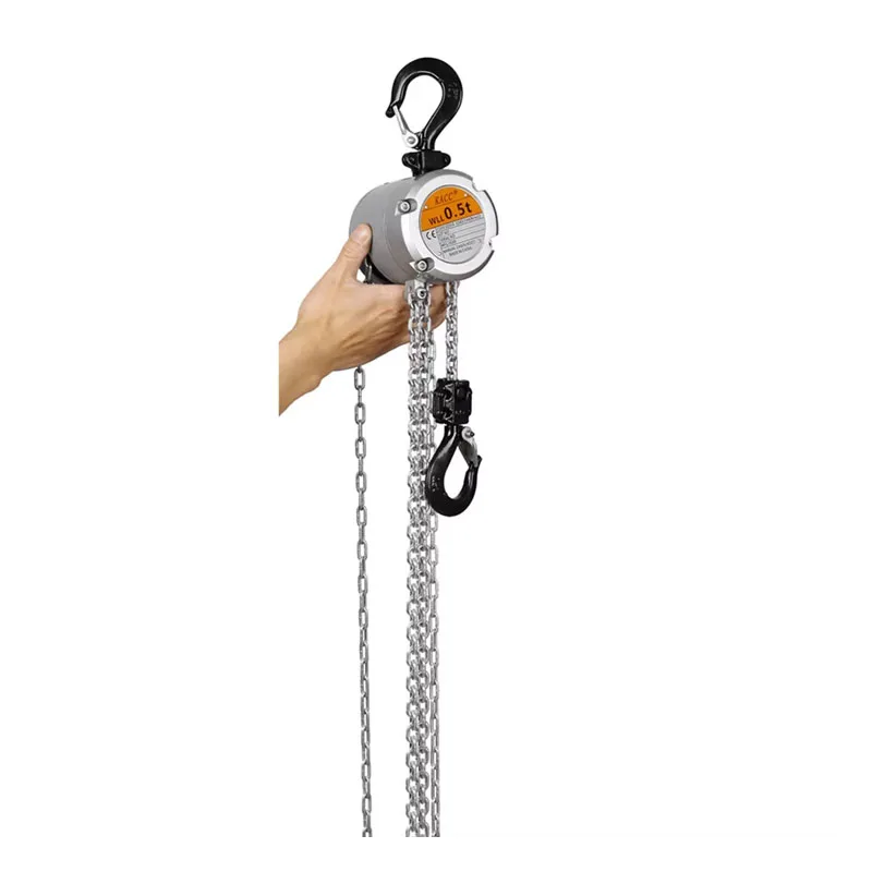 500KG Hand Cranked Block Aluminum Alloy Mini Compact Type Wear Resistance Hand Chain Hoist Hook Mount