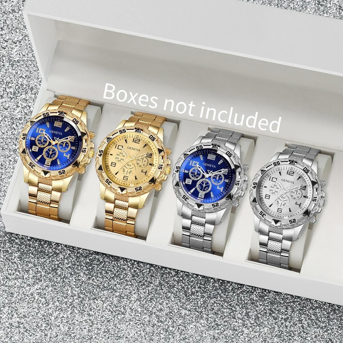 Aliexpress 4 Pcs/set Men's Fashion Business Watches Large Display Analog Quartz Watch for Men Watch Gift Men's Watches (Without Box) - Aliexpress Deal