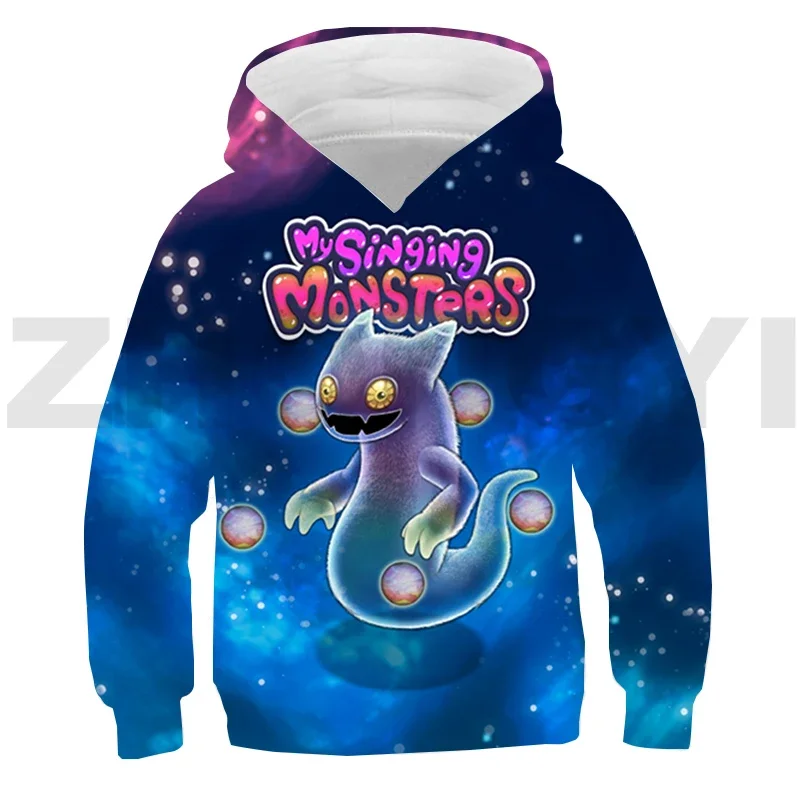 Funny Game Kids My Singing Monsters 3D Printed Pullovers Baby Anime Hoodie Boys Girls Hip Hop Oversized Sweatshirt Tracksuit Top