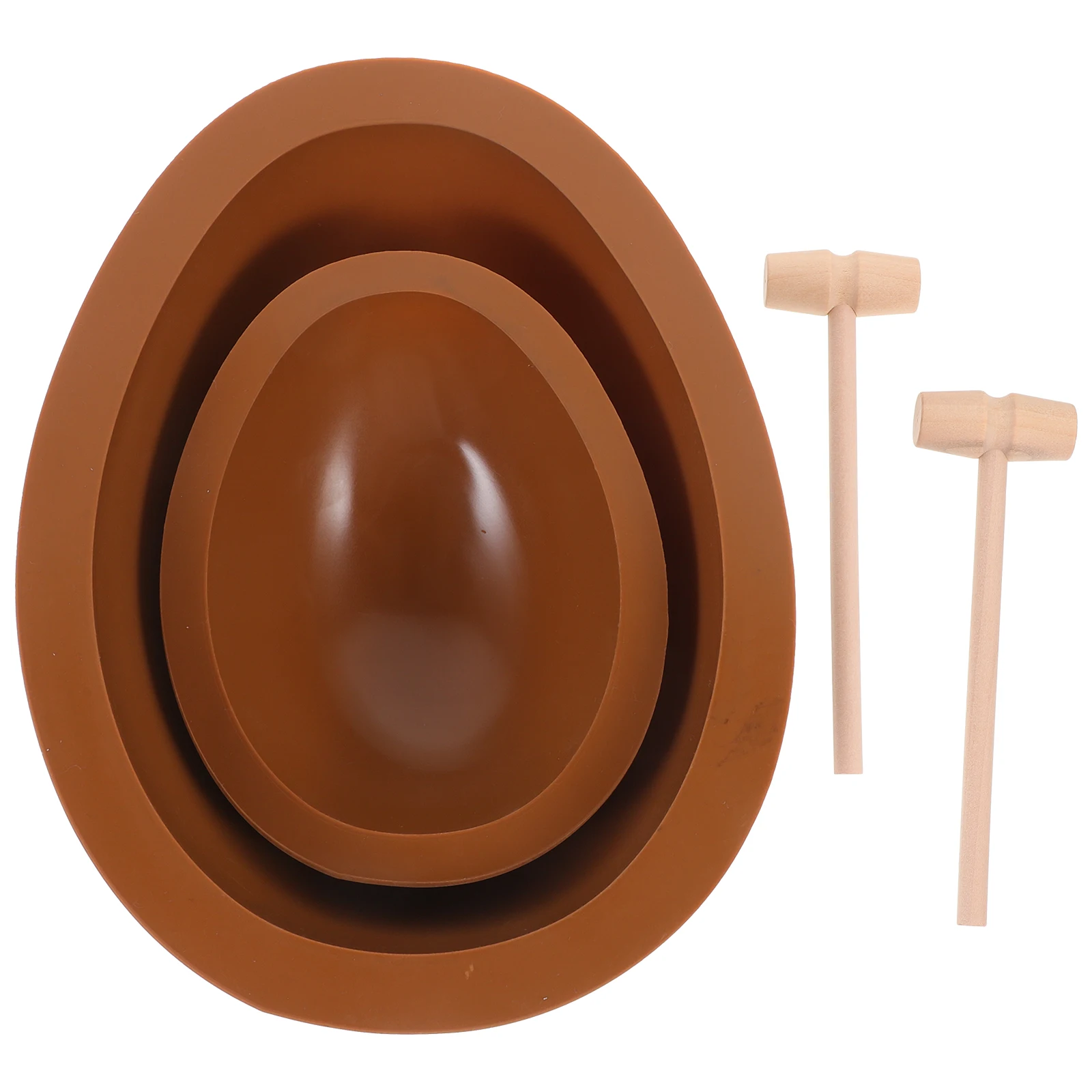

1 set Chocolate Molds Silicone Cake Easter Egg Shaped Candy Baking Tools Smooth Eggs Small Hammers Heat Resistant Safe Storage