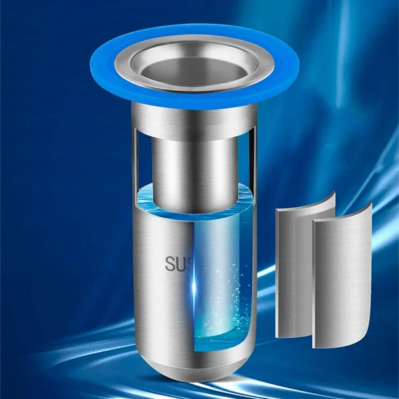 Stainless Steel Anti-odor Floor Drain Deodorant Anti-water Anti-blocking Bathroom Kitchen Drains Strainers Sink Plug Sewer Home