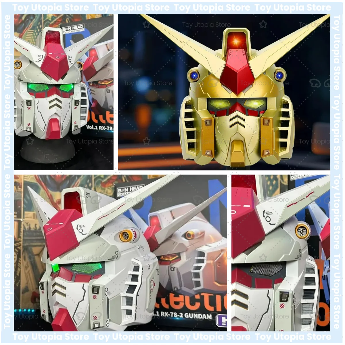 

RX-78 BN Head Collection, Kit Modelo Casco Robot Ponible con Base Exhibición, Modelo Coleccionable, Accesorio Cosplay, Regalos