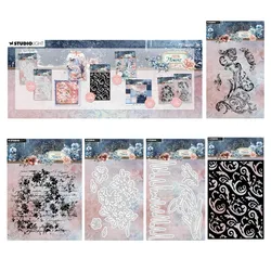 Frozen flowers Snowdrop Blossoms Ornamental Metal Cutting Dies Silicone Stamps Scrapbooking Stencil Photo Album Card DIY Paper