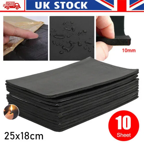 

10/20/30/40/50 Sheets 5mm Cars Sound Proofing Deadener Foam Self Adhesive Auto Interior Heat Insulation Soundproof Cotton Mat