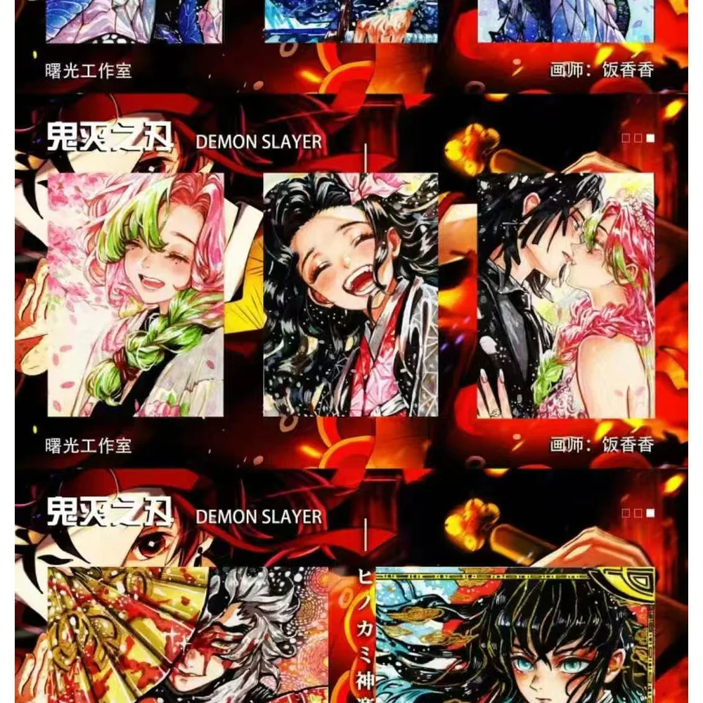 New case Hand drawn card wholesale Demon Slayer card Tanjirou Kamado Nezuko Character Collection Card Children Toy Gift