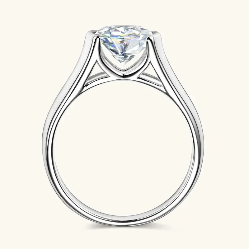18k Gold Plated 925 Sliver 2ct 8mm Moissanite Ring for Couple Women Men Chunky Engagement Wedding Rings Wide Finger Bands
