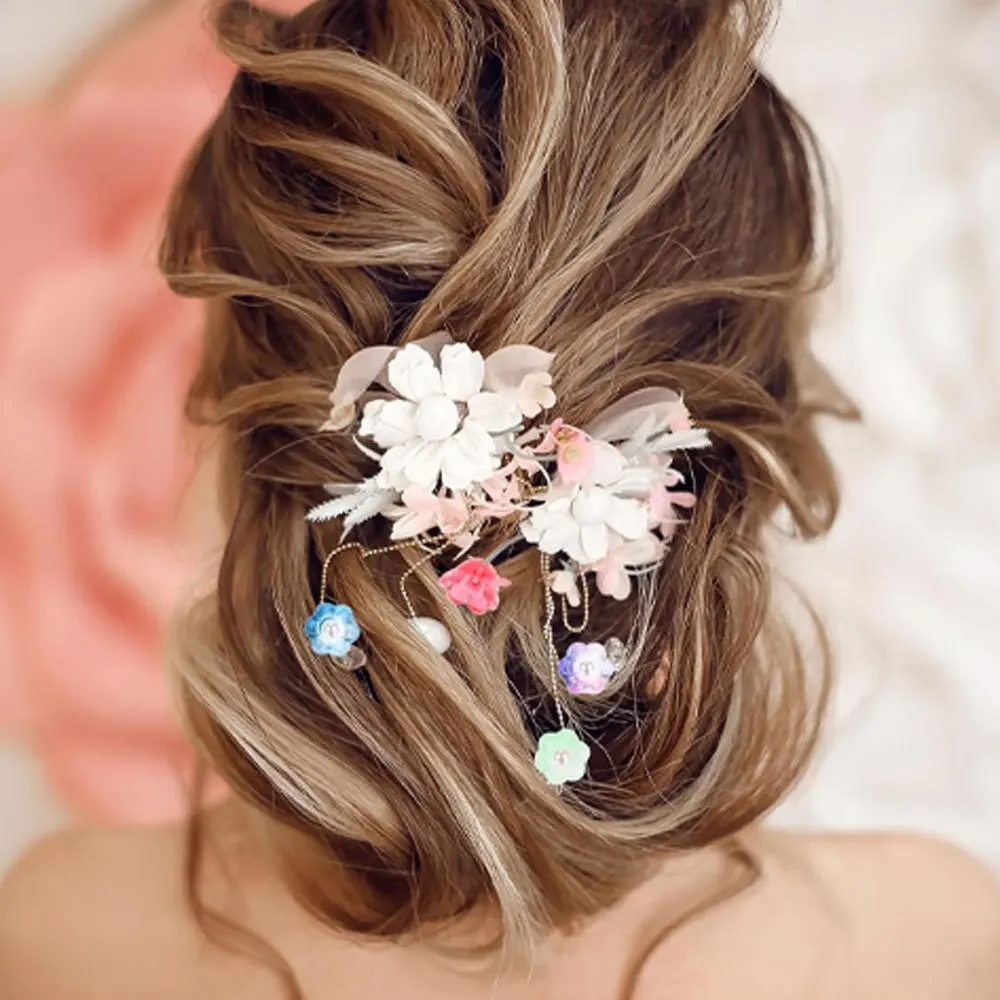 21/54/94 قطعة خرز زجاجي متعدد الألوان على شكل زهرة، لإكسسوارات المجوهرات ذاتية الصنع، عيد الحب، عيد الميلاد، هدايا عيد الشكر #5