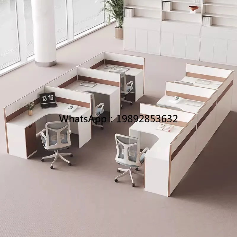 YFY Screen Desk Chair Set Staff Card Seat Six 6 Four 4 Person Workstation Office