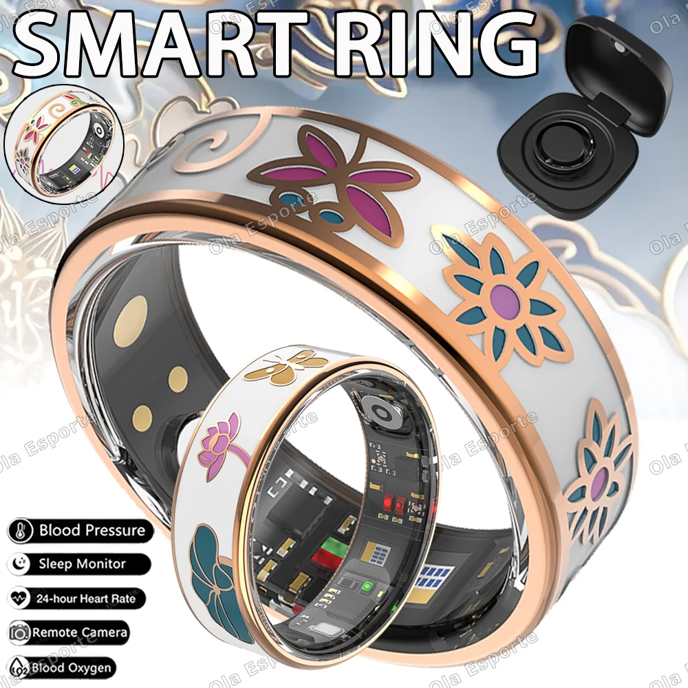 

NEW Healthy Smart Ring 5 ATM Waterproof Wireless Call Heart Rate/Sleep/Blood Oxygen Monitoring For Android/IOS Men Women Gifts