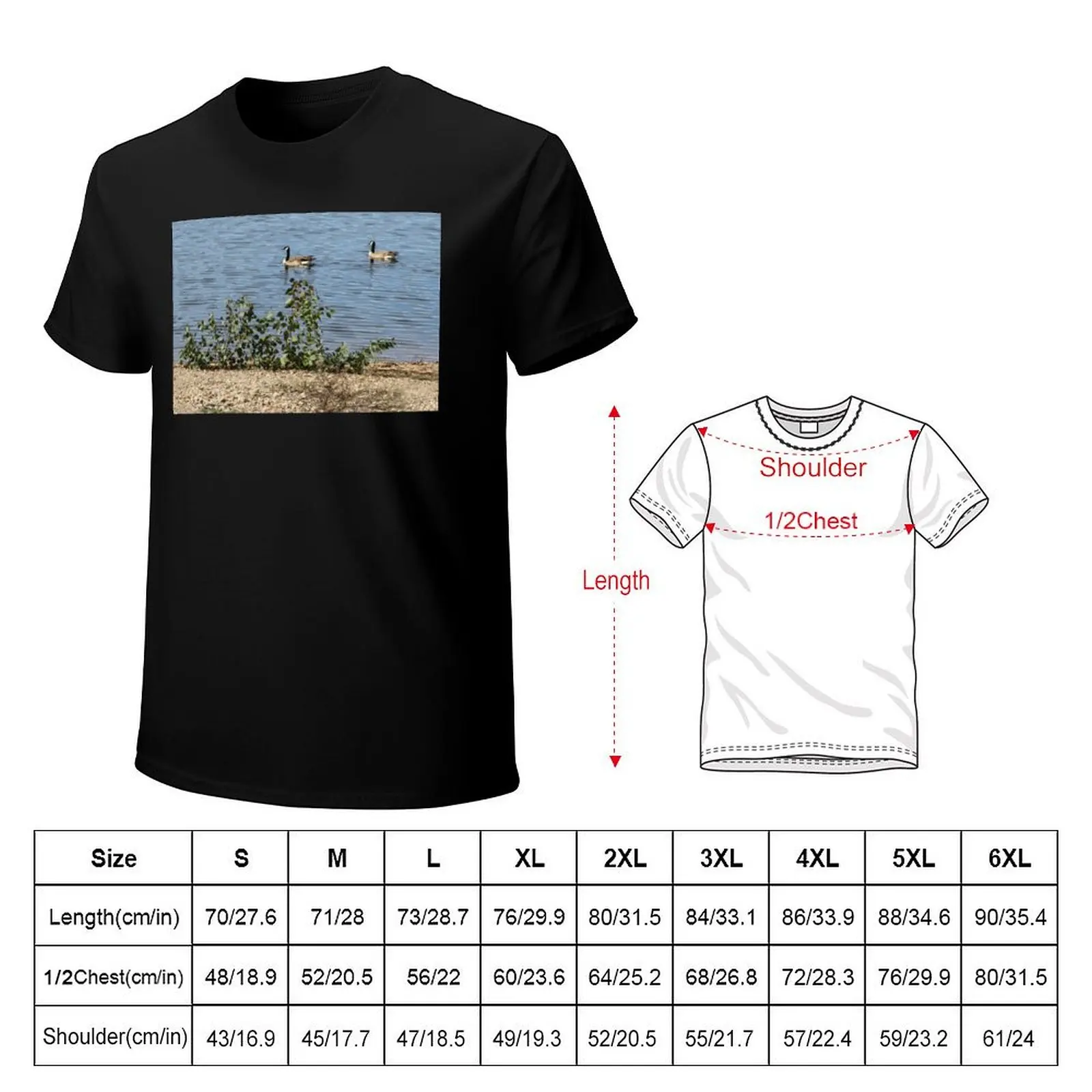 Floating on the Lake T-Shirt Street Fashion Casual Tee Shirt