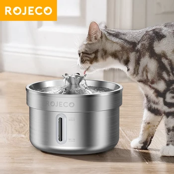 EU adaptor Stainless Steel Automatic Pet Water Fountain 1