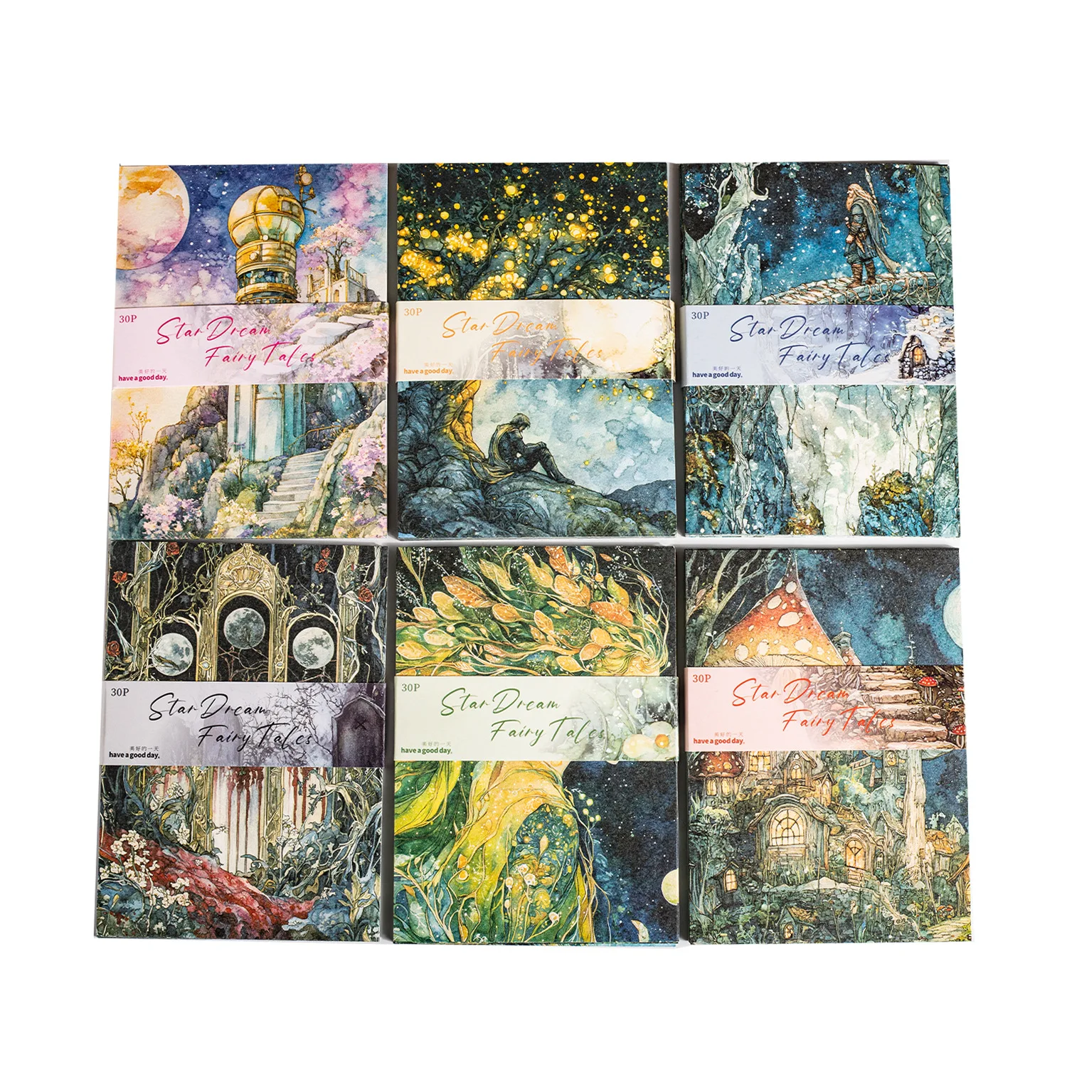 20sets/lot Memo Pads Material Paper Star Dream Fairy Tale Collection Junk Journal Scrapbooking Cards Background Decoration Paper