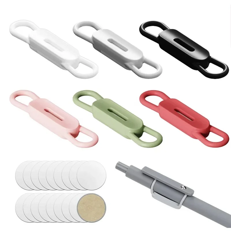 2-6Pcs Magnetic Pencil Holder Silicone Adjustable Pen Stand For Whiteboards Office Desktop Marker Organizer Accessories Kit Tool