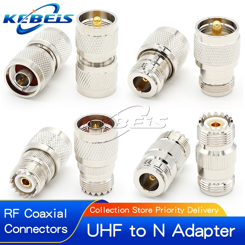 1Pcs UHF SO239 PL259 SO-239 PL-259 Male to N Male to Female Straight Connector UHF to N RF Coaxial Adapter Connector